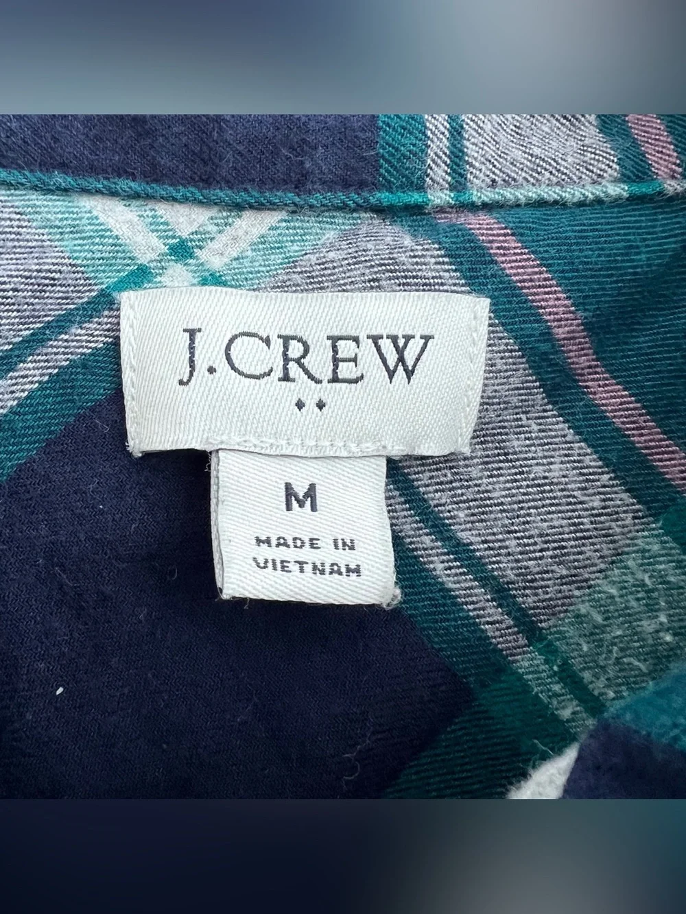 J. Crew Blue Green Plaid Button-Down Shirt